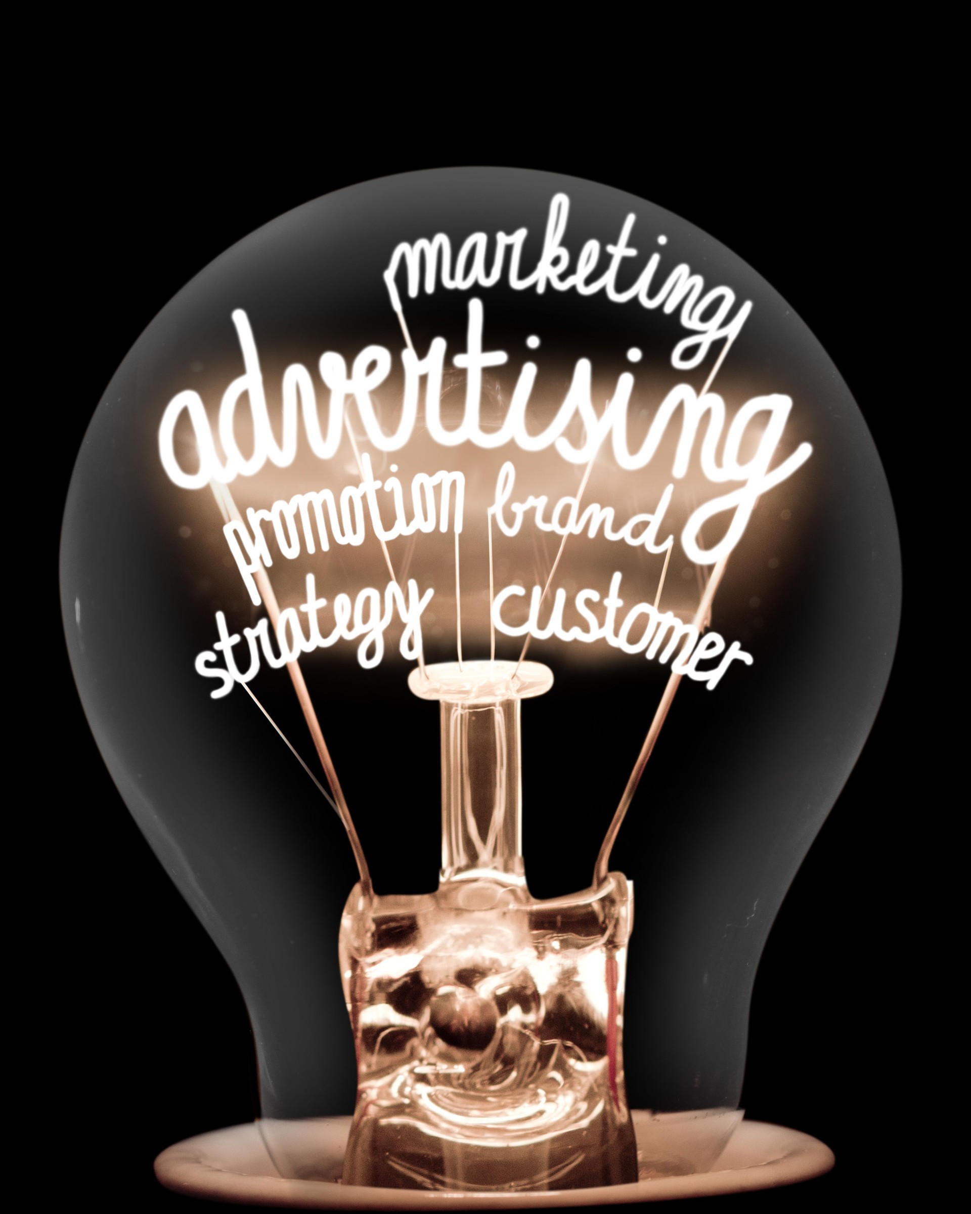 Light Bulb with Advertising Concept